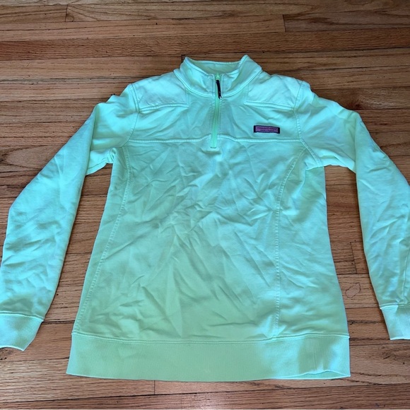 7 Lime Green vineyard vines 1/4 zip - Picture 4 of 6